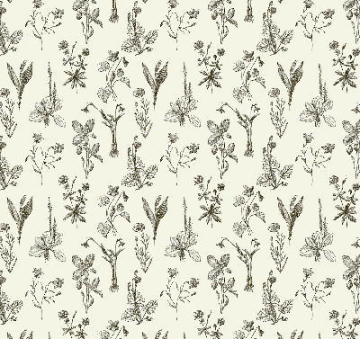 Rolgordijn verduisterend Getekende bloemen