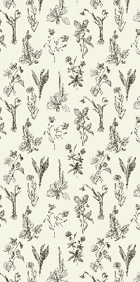 Rolgordijn verduisterend Getekende bloemen