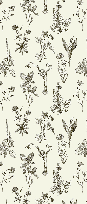 Rolgordijn verduisterend Getekende bloemen