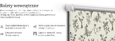 Rolgordijn verduisterend Getekende bloemen