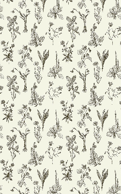 Rolgordijn verduisterend Getekende bloemen