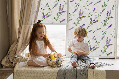 Rolgordijn voor het raam Lavendel