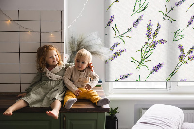 Rolgordijn voor het raam Lavendel