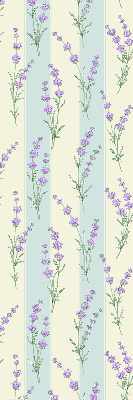 Rolgordijn voor het raam Paarse bloemen