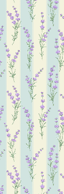 Rolgordijn voor het raam Paarse bloemen