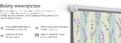 Rolgordijn voor het raam Paarse bloemen