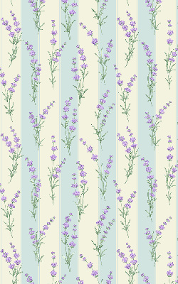 Rolgordijn voor het raam Paarse bloemen