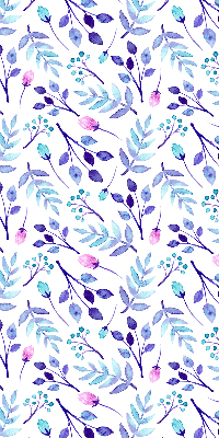 Rolgordijn verduisterend Blauwe bloemen