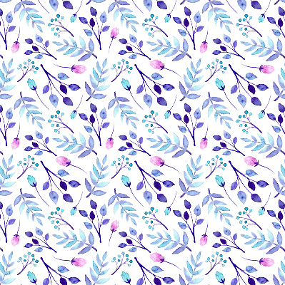 Rolgordijn verduisterend Blauwe bloemen