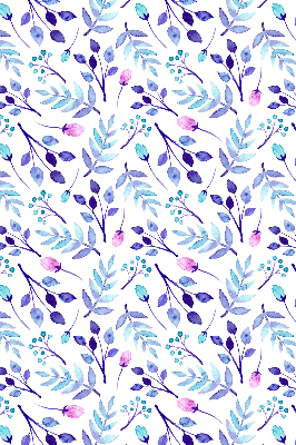 Rolgordijn verduisterend Blauwe bloemen