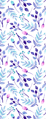 Rolgordijn verduisterend Blauwe bloemen