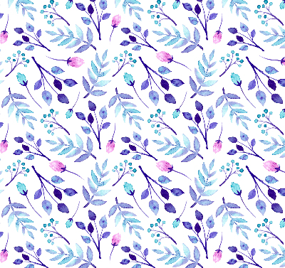 Rolgordijn verduisterend Blauwe bloemen