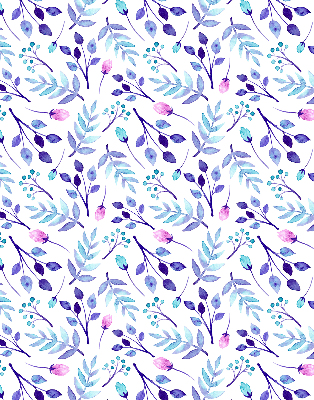 Rolgordijn verduisterend Blauwe bloemen