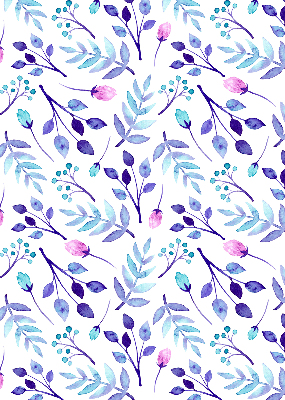 Rolgordijn verduisterend Blauwe bloemen