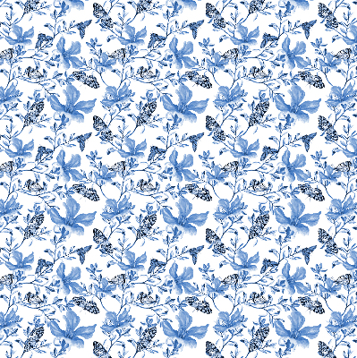 Rolgordijn voor het raam Blauwe vlinders