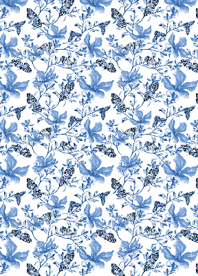 Rolgordijn voor het raam Blauwe vlinders