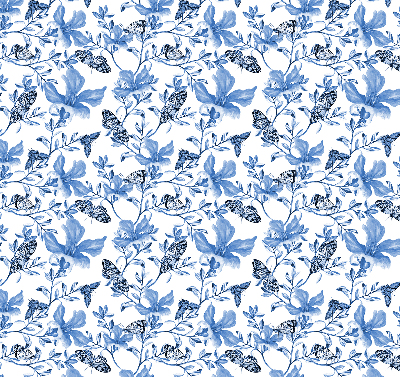 Rolgordijn voor het raam Blauwe vlinders