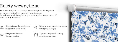 Rolgordijn voor het raam Blauwe vlinders