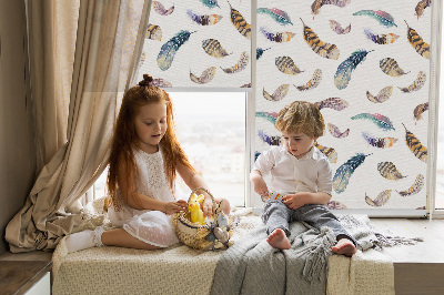 Rolgordijn verduisterend Veren