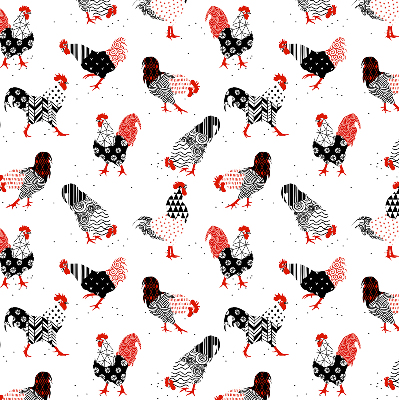 Rolgordijn voor het raam Hanen