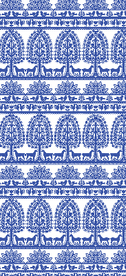 Rolgordijn verduisterend Blauw patroon