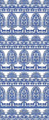 Rolgordijn verduisterend Blauw patroon