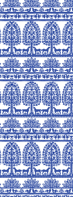 Rolgordijn verduisterend Blauw patroon