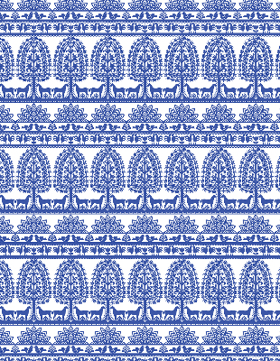 Rolgordijn verduisterend Blauw patroon