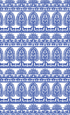 Rolgordijn verduisterend Blauw patroon