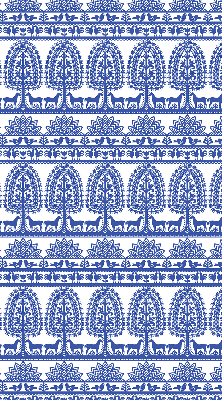 Rolgordijn verduisterend Blauw patroon