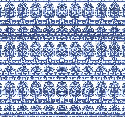 Rolgordijn verduisterend Blauw patroon