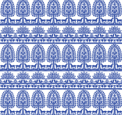 Rolgordijn verduisterend Blauw patroon