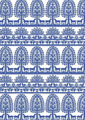 Rolgordijn verduisterend Blauw patroon