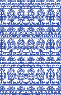 Rolgordijn verduisterend Blauw patroon