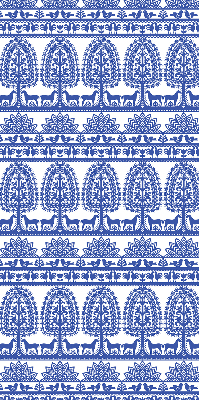 Rolgordijn verduisterend Blauw patroon