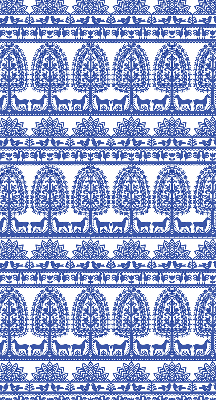 Rolgordijn verduisterend Blauw patroon