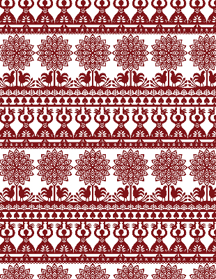 Rolgordijn verduisterend Bruin patroon