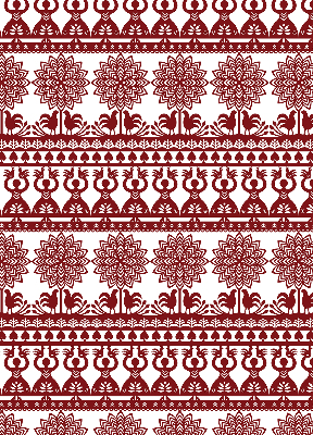 Rolgordijn verduisterend Bruin patroon