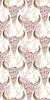 Rolgordijn verduisterend Kleurrijke buffelkoppen