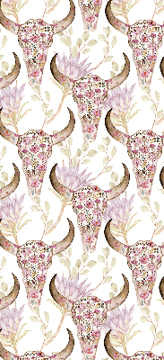 Rolgordijn verduisterend Kleurrijke buffelkoppen