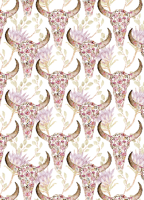 Rolgordijn verduisterend Kleurrijke buffelkoppen