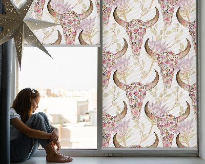 Rolgordijn verduisterend Kleurrijke buffelkoppen