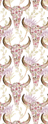 Rolgordijn verduisterend Kleurrijke buffelkoppen