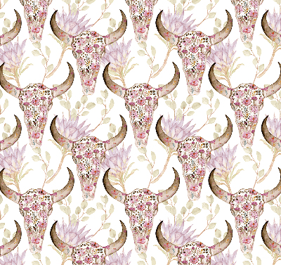 Rolgordijn verduisterend Kleurrijke buffelkoppen