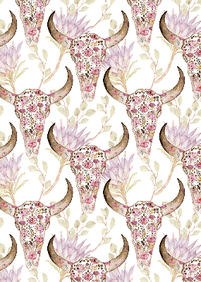 Rolgordijn verduisterend Kleurrijke buffelkoppen