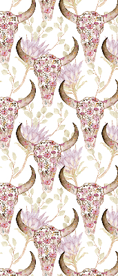 Rolgordijn verduisterend Kleurrijke buffelkoppen