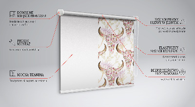 Rolgordijn verduisterend Kleurrijke buffelkoppen