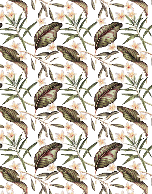 Rolgordijn voor het raam Bloemen met stengels