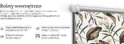 Rolgordijn voor het raam Bloemen met stengels