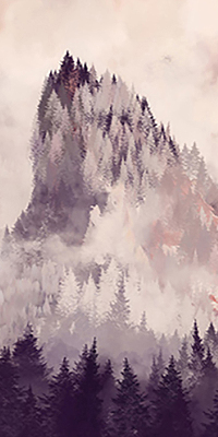 Rolgordijn verduisterend Geschilderde bergen